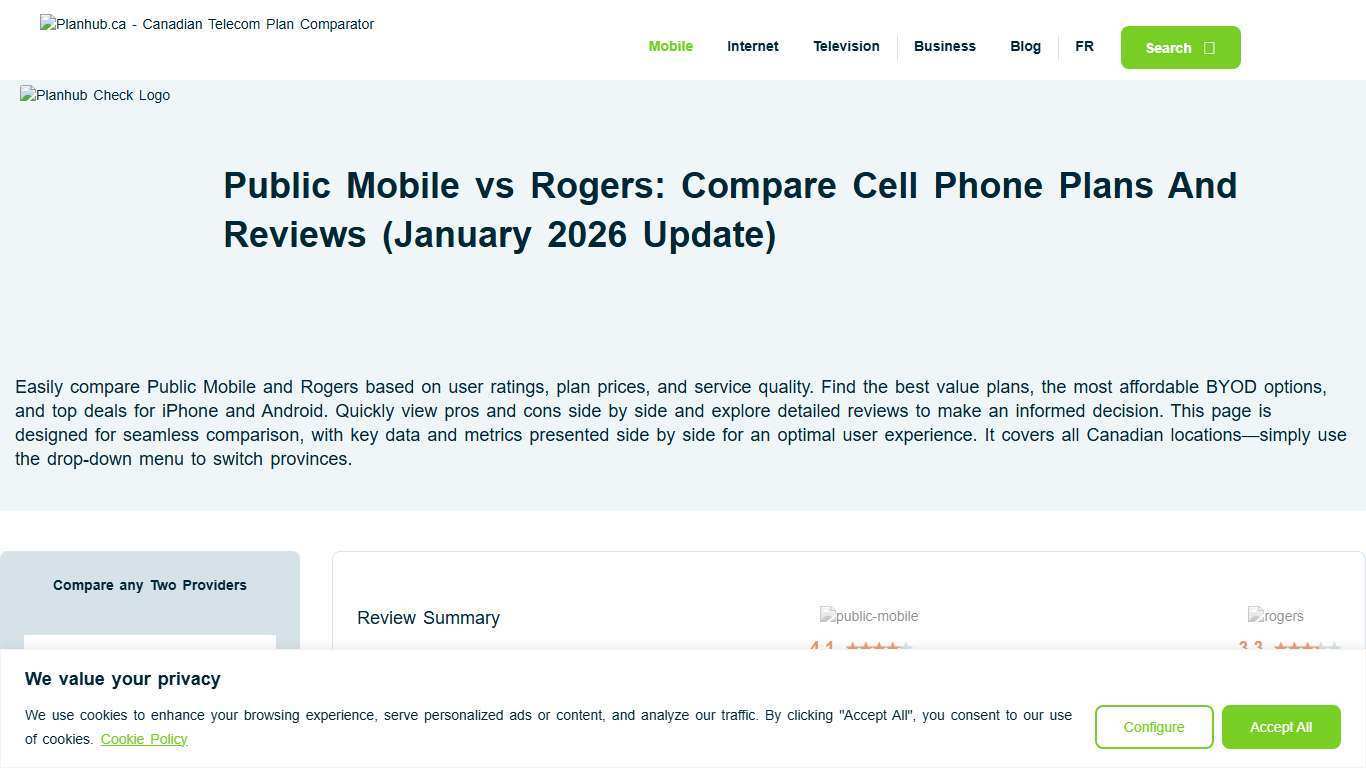 Public Mobile vs Rogers 2026: Who has the best phone plans?